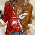 Personalised Giants And Swans Football Women Casual Shirt Dynamic Style