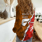 Personalised Giants And Swans Football Women Casual Shirt Dynamic Style