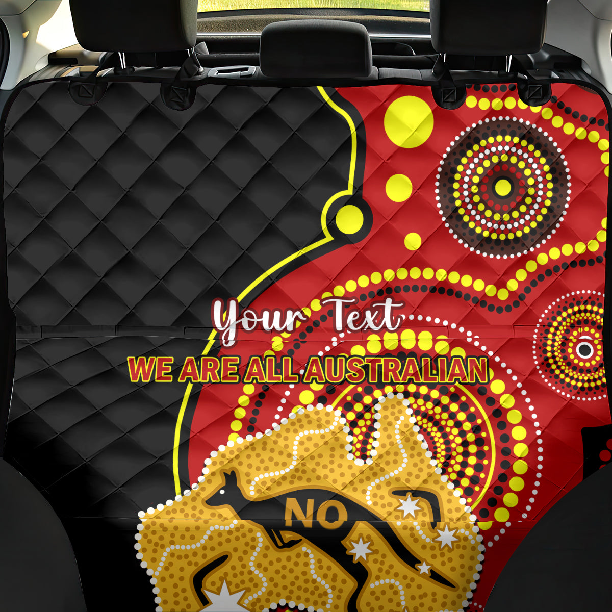 personalised-australia-indigenous-back-car-seat-cover-we-are-all-australian-vote-no-to-the-voice