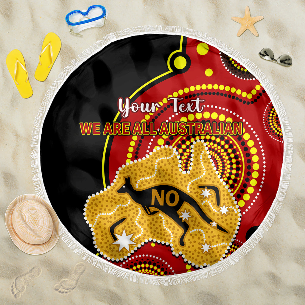 personalised-australia-indigenous-beach-blanket-we-are-all-australian-vote-no-to-the-voice