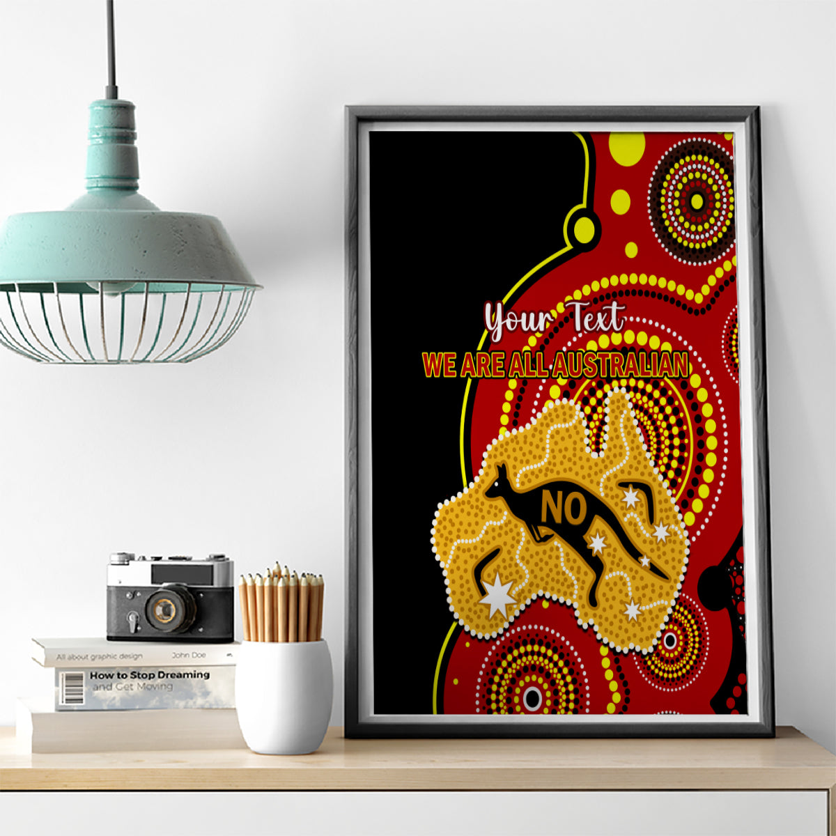 personalised-australia-indigenous-canvas-wall-art-we-are-all-australian-vote-no-to-the-voice