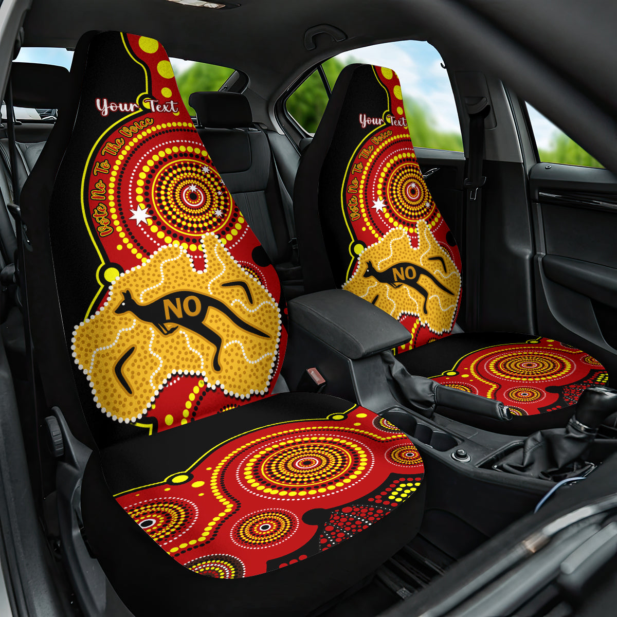 personalised-australia-indigenous-car-seat-cover-we-are-all-australian-vote-no-to-the-voice