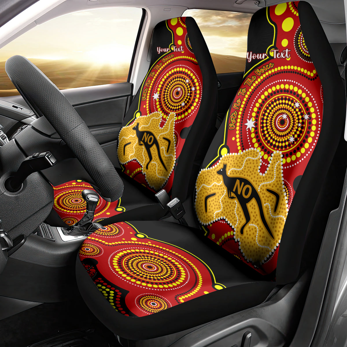 personalised-australia-indigenous-car-seat-cover-we-are-all-australian-vote-no-to-the-voice