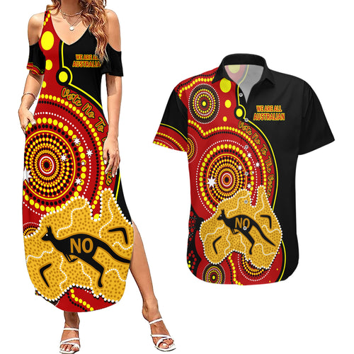 personalised-australia-indigenous-couples-matching-summer-maxi-dress-and-hawaiian-shirt-we-are-all-australian-vote-no-to-the-voice