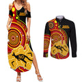 personalised-australia-indigenous-couples-matching-summer-maxi-dress-and-long-sleeve-button-shirts-we-are-all-australian-vote-no-to-the-voice