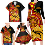 personalised-australia-indigenous-family-matching-long-sleeve-bodycon-dress-and-hawaiian-shirt-we-are-all-australian-vote-no-to-the-voice