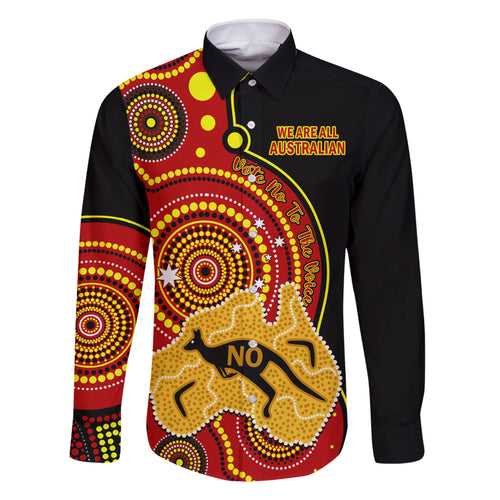 personalised-australia-indigenous-family-matching-off-shoulder-short-dress-and-hawaiian-shirt-we-are-all-australian-vote-no-to-the-voice