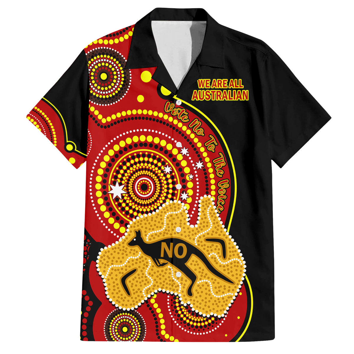 personalised-australia-indigenous-family-matching-puletasi-dress-and-hawaiian-shirt-we-are-all-australian-vote-no-to-the-voice