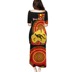 personalised-australia-indigenous-family-matching-puletasi-dress-and-hawaiian-shirt-we-are-all-australian-vote-no-to-the-voice