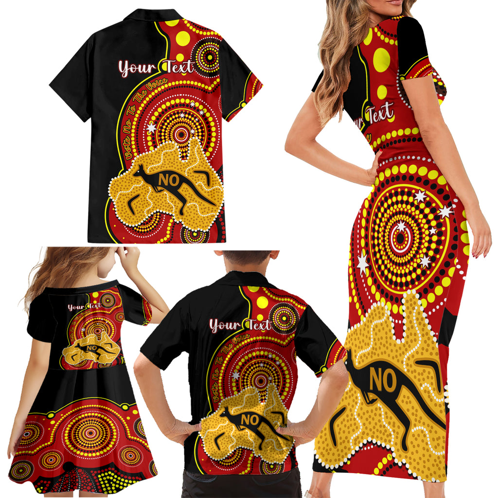 personalised-australia-indigenous-family-matching-short-sleeve-bodycon-dress-and-hawaiian-shirt-we-are-all-australian-vote-no-to-the-voice