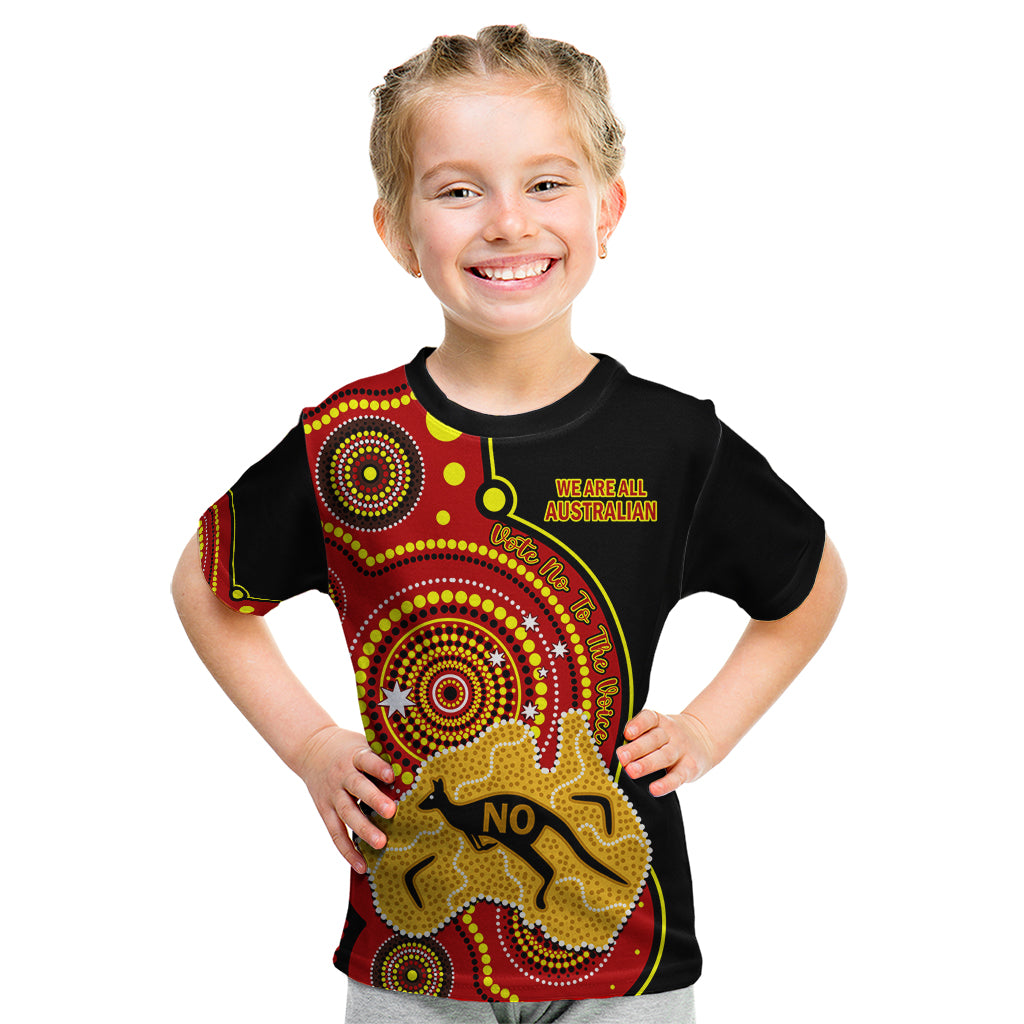 personalised-australia-indigenous-kid-t-shirt-we-are-all-australian-vote-no-to-the-voice