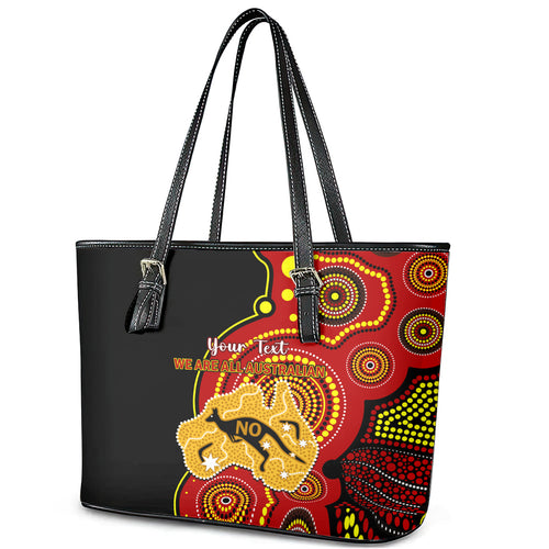personalised-australia-indigenous-leather-tote-bag-we-are-all-australian-vote-no-to-the-voice