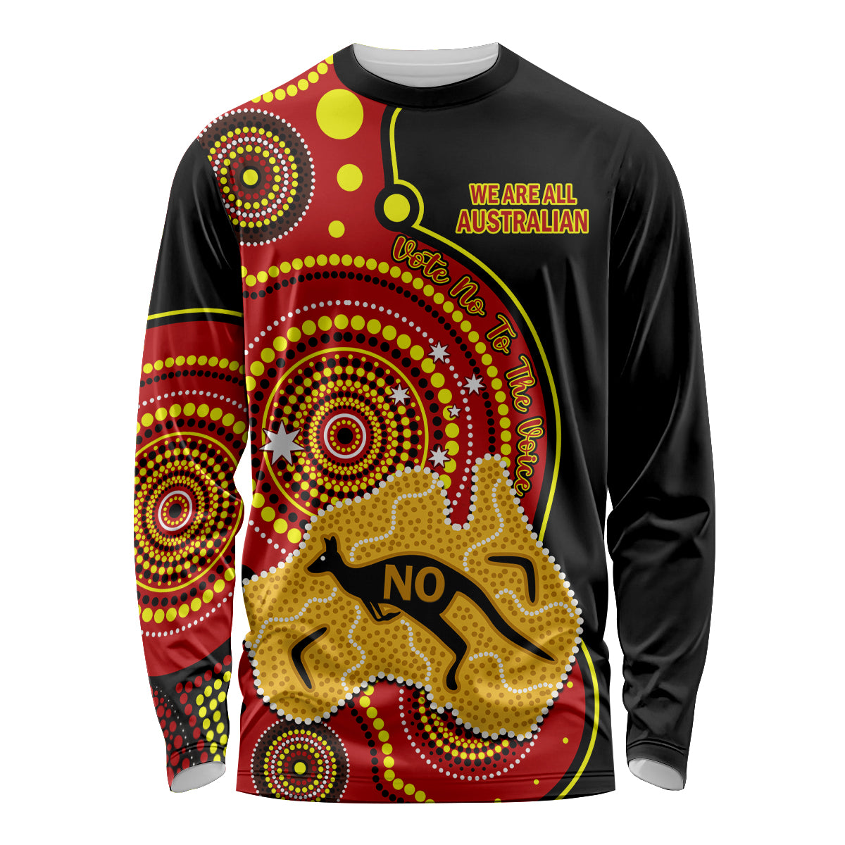 personalised-australia-indigenous-long-sleeve-shirt-we-are-all-australian-vote-no-to-the-voice