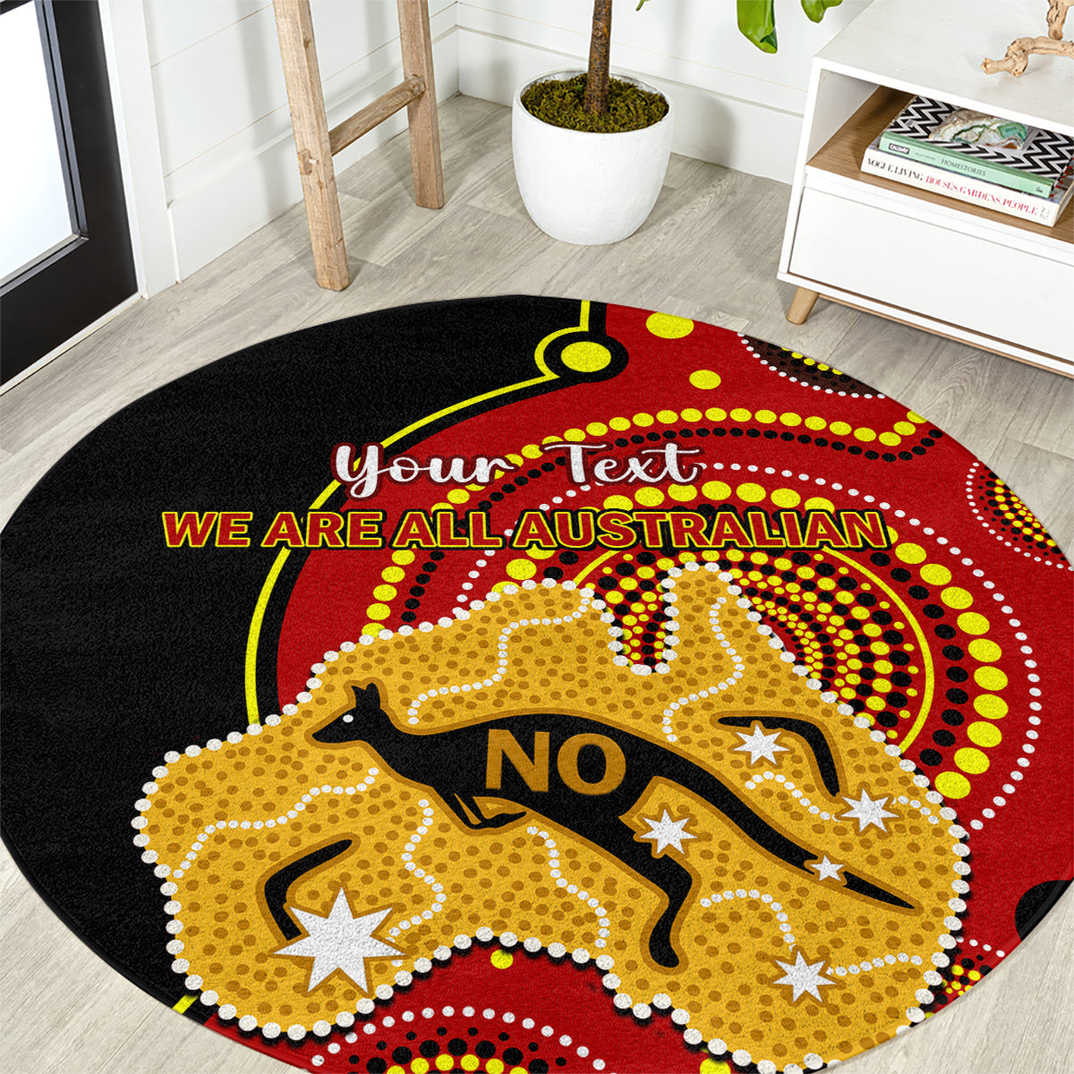 personalised-australia-indigenous-round-carpet-we-are-all-australian-vote-no-to-the-voice