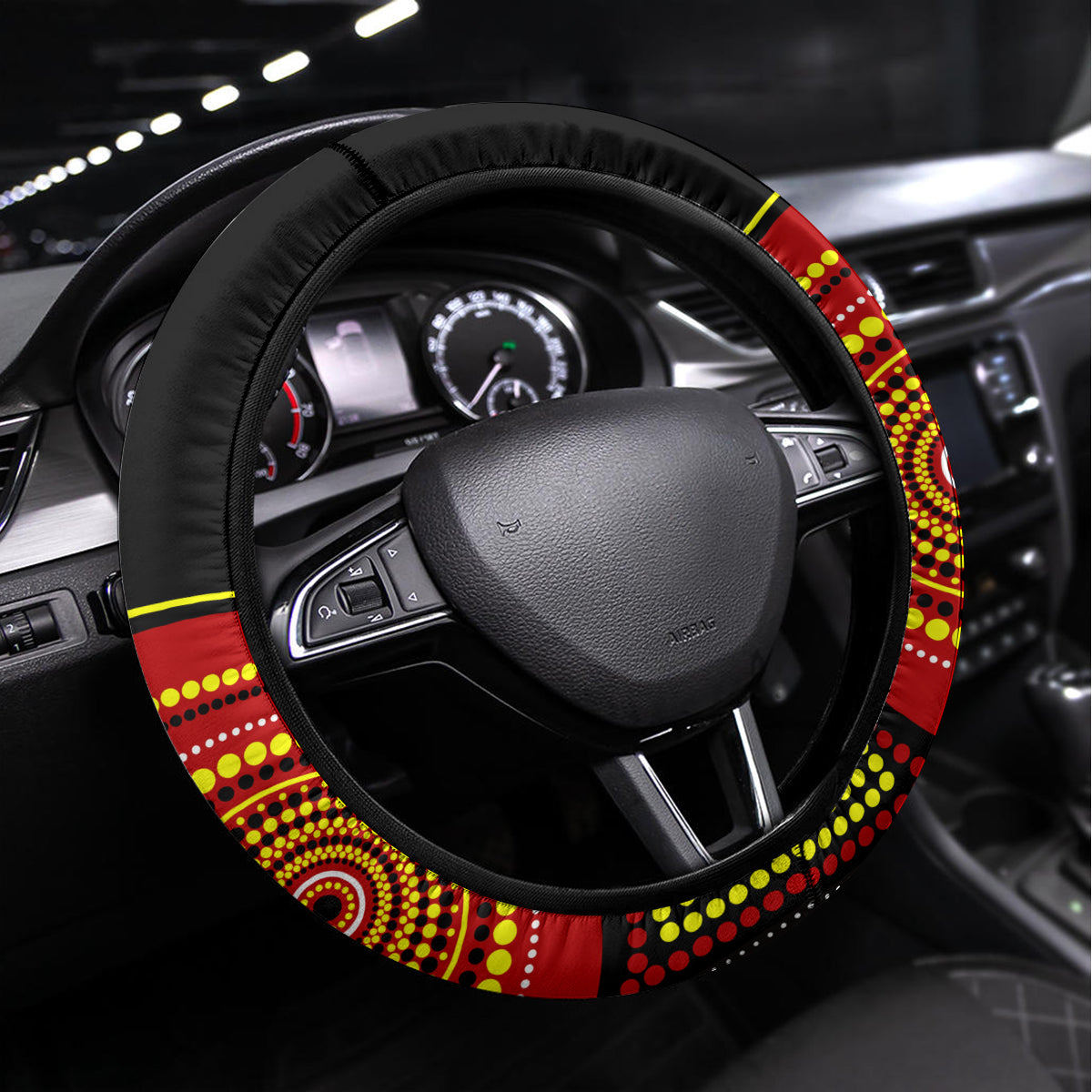 Australia Indigenous Steering Wheel Cover We Are All Australian Vote NO To The Voice