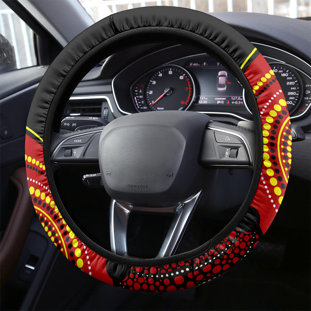 Australia Indigenous Steering Wheel Cover We Are All Australian Vote NO To The Voice
