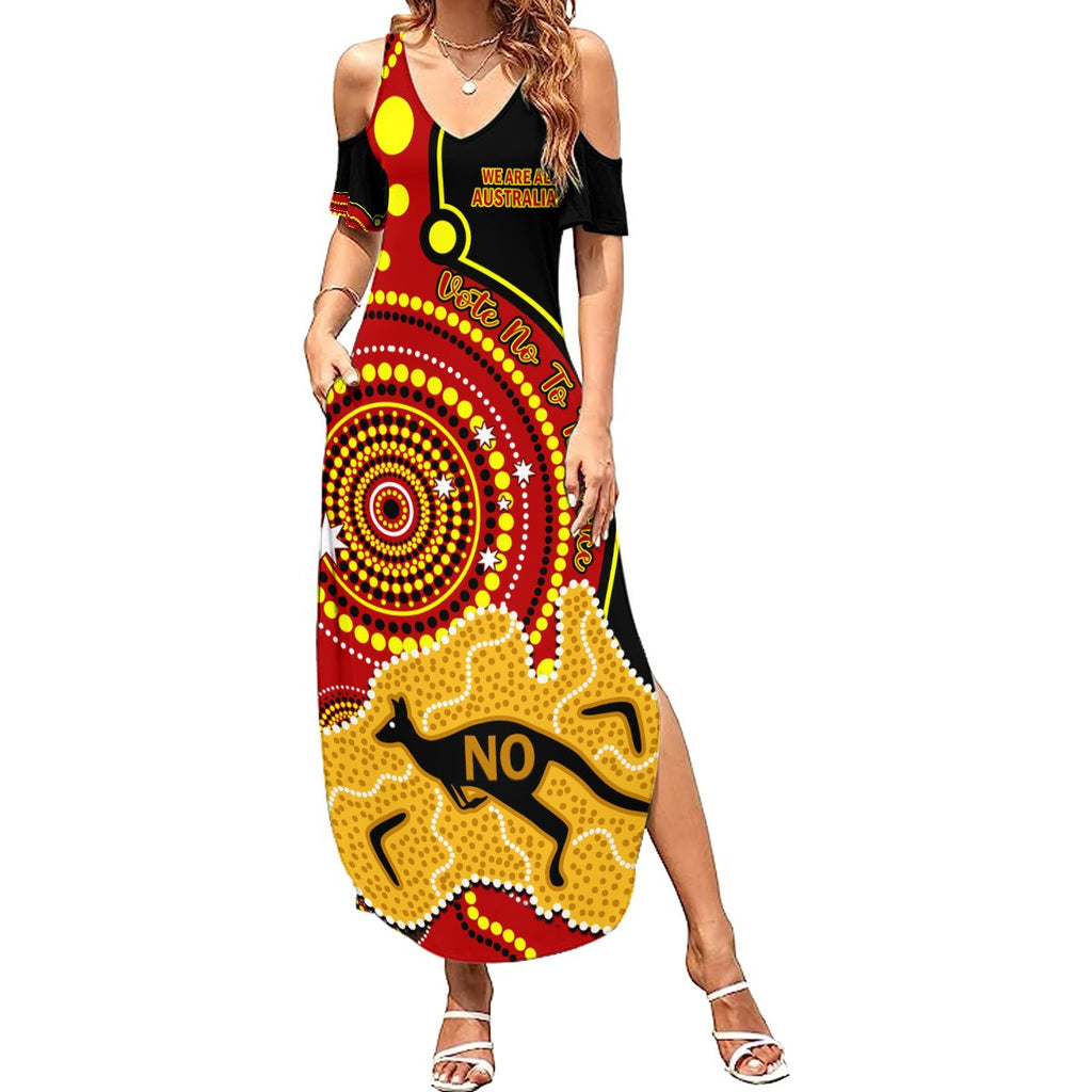personalised-australia-indigenous-summer-maxi-dress-we-are-all-australian-vote-no-to-the-voice