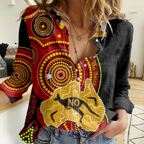 personalised-australia-indigenous-women-casual-shirt-we-are-all-australian-vote-no-to-the-voice