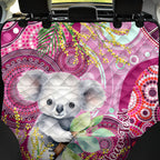 personalised-australia-back-car-seat-cover-cute-koala-with-golden-wattle-indigenous-art