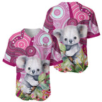 personalised-australia-baseball-jersey-cute-koala-with-golden-wattle-indigenous-art