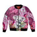 personalised-australia-bomber-jacket-cute-koala-with-golden-wattle-indigenous-art