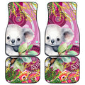 personalised-australia-car-mats-cute-koala-with-golden-wattle-indigenous-art