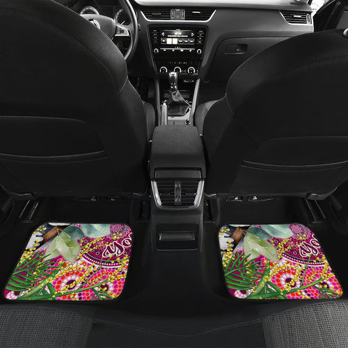personalised-australia-car-mats-cute-koala-with-golden-wattle-indigenous-art