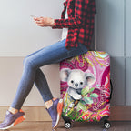 personalised-australia-luggage-cover-cute-koala-with-golden-wattle-indigenous-art