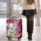 personalised-australia-luggage-cover-cute-koala-with-golden-wattle-indigenous-art