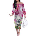 personalised-australia-off-the-shoulder-long-sleeve-dress-cute-koala-with-golden-wattle-indigenous-art
