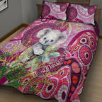 personalised-australia-quilt-bed-set-cute-koala-with-golden-wattle-indigenous-art