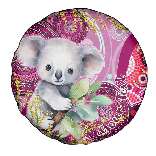 personalised-australia-spare-tire-cover-cute-koala-with-golden-wattle-indigenous-art
