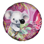 personalised-australia-spare-tire-cover-cute-koala-with-golden-wattle-indigenous-art