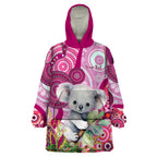 personalised-australia-wearable-blanket-hoodie-cute-koala-with-golden-wattle-indigenous-art