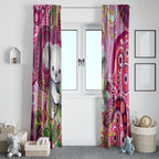 personalised-australia-window-curtain-cute-koala-with-golden-wattle-indigenous-art