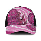 Australia Breast Cancer Baseball Net Cap Indigenous Butterfly No One Fights Alone - Aussie Hoodie