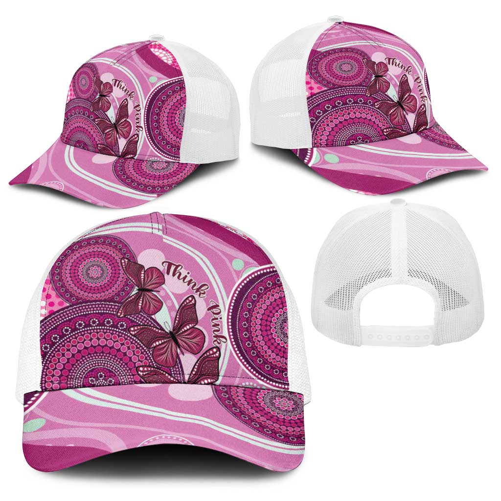 Australia Breast Cancer Baseball Net Cap Indigenous Butterfly No One Fights Alone - Aussie Hoodie
