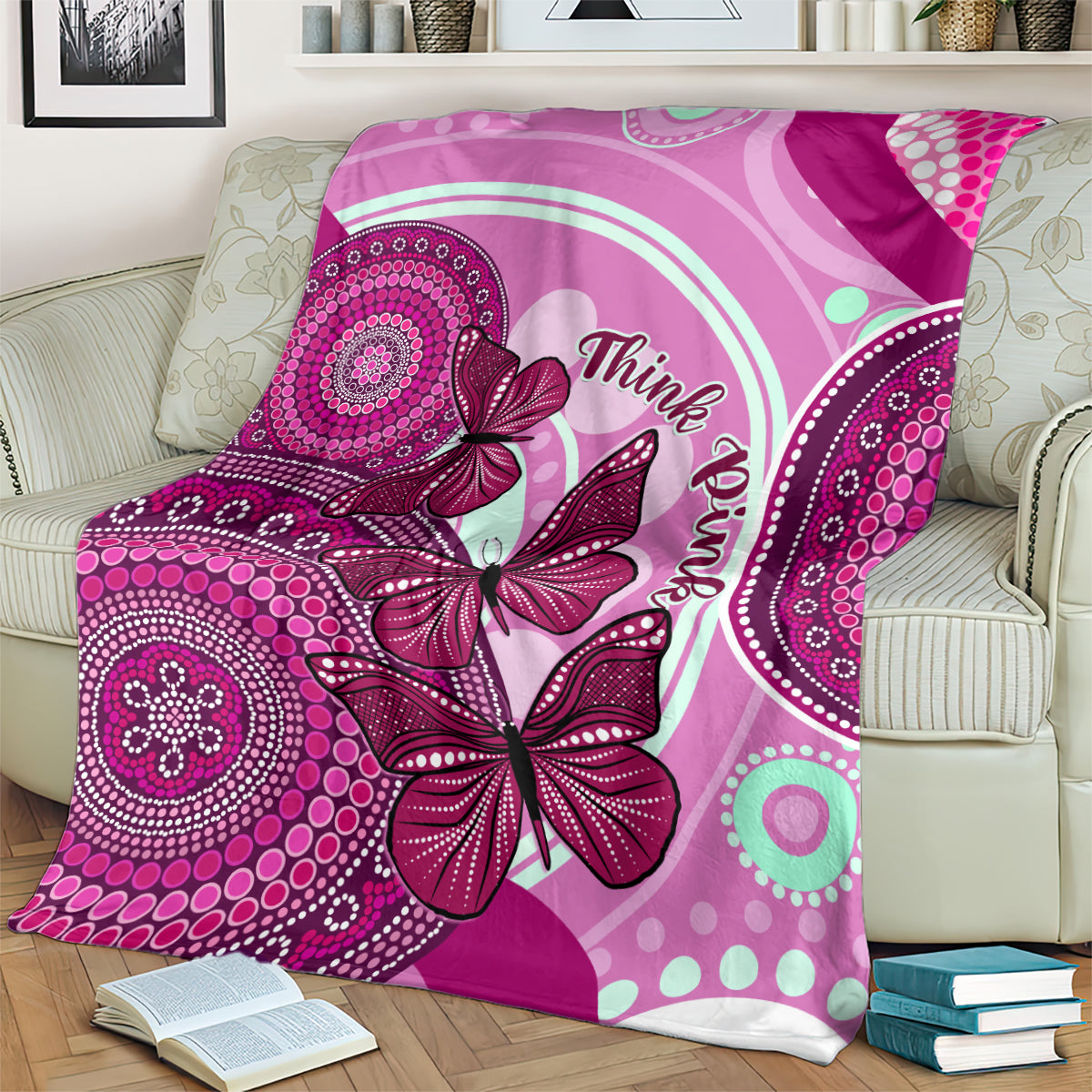 australia-breast-cancer-blanket-indigenous-butterfly-no-one-fights-alone