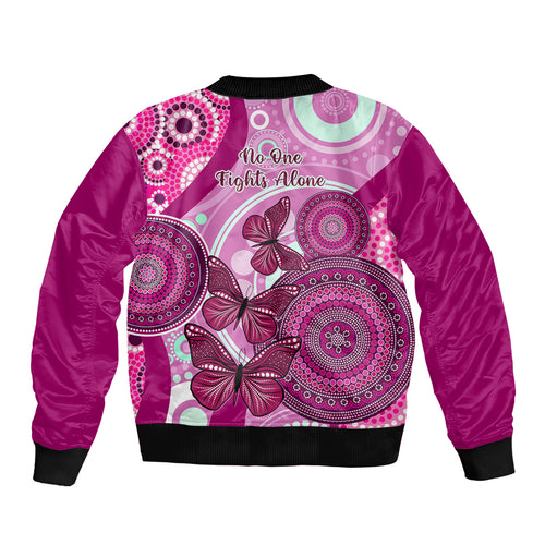 australia-breast-cancer-bomber-jacket-indigenous-butterfly-no-one-fights-alone