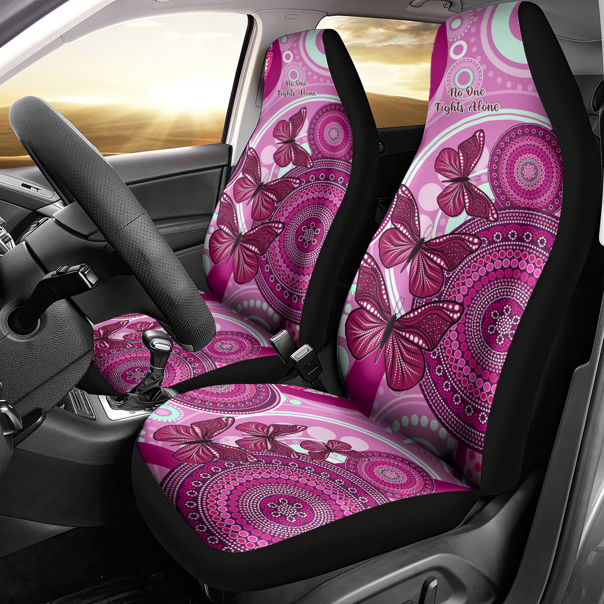 australia-breast-cancer-car-seat-cover-indigenous-butterfly-no-one-fights-alone