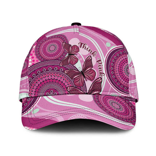 Australia Breast Cancer Classic Cap Indigenous Butterfly No One Fights Alone - Aussie Hoodie