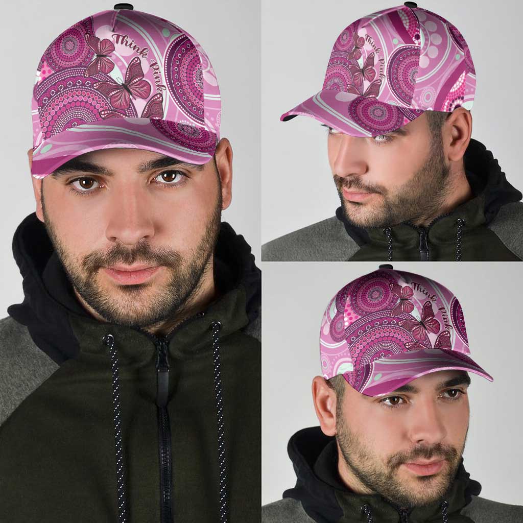 Australia Breast Cancer Classic Cap Indigenous Butterfly No One Fights Alone - Aussie Hoodie