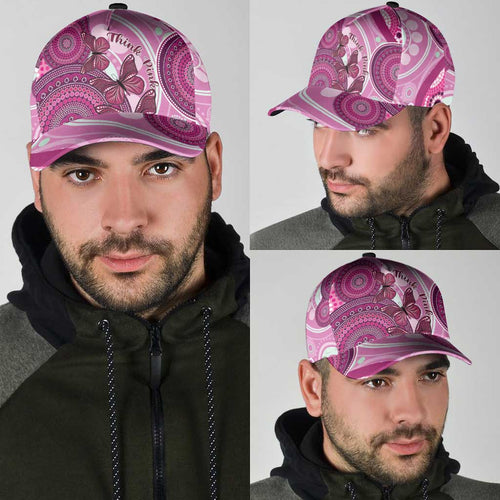 Australia Breast Cancer Classic Cap Indigenous Butterfly No One Fights Alone - Aussie Hoodie