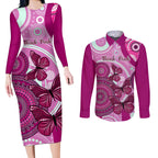 australia-breast-cancer-couples-matching-long-sleeve-bodycon-dress-and-long-sleeve-button-shirts-indigenous-butterfly-no-one-fights-alone