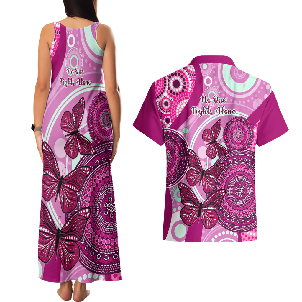 australia-breast-cancer-couples-matching-tank-maxi-dress-and-hawaiian-shirt-indigenous-butterfly-no-one-fights-alone