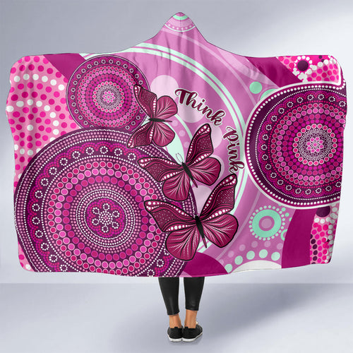 australia-breast-cancer-hooded-blanket-indigenous-butterfly-no-one-fights-alone