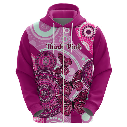 australia-breast-cancer-hoodie-indigenous-butterfly-no-one-fights-alone