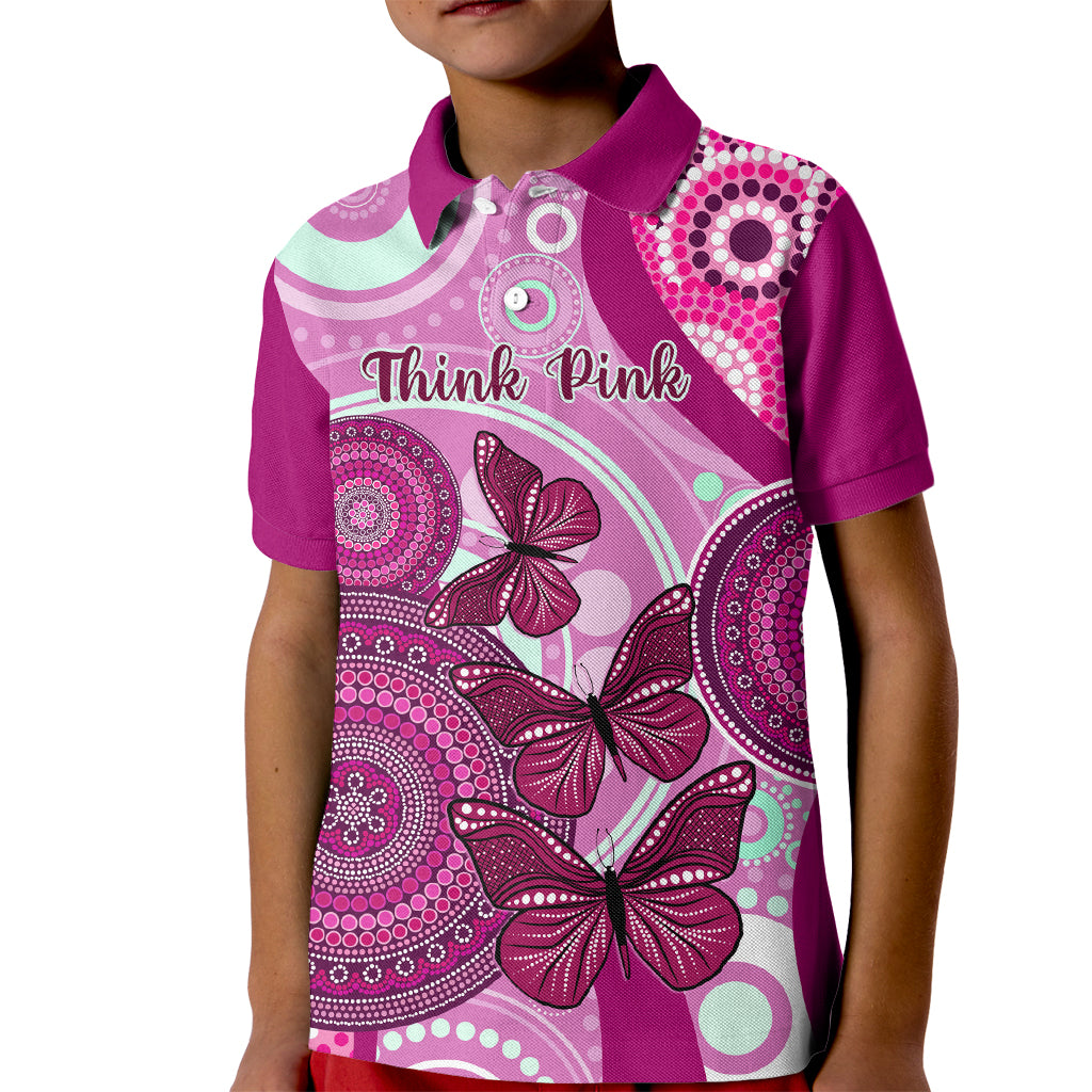 australia-breast-cancer-kid-polo-shirt-indigenous-butterfly-no-one-fights-alone