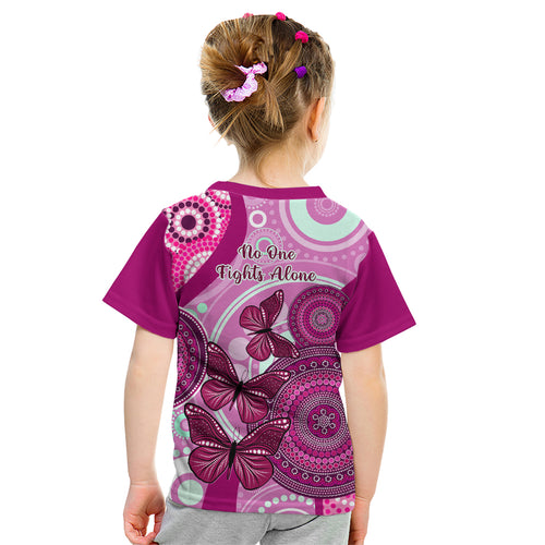 australia-breast-cancer-kid-t-shirt-indigenous-butterfly-no-one-fights-alone
