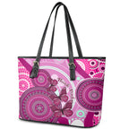 australia-breast-cancer-leather-tote-bag-indigenous-butterfly-no-one-fights-alone